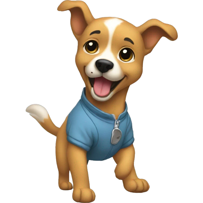 Perro bailando I want to be free emoji