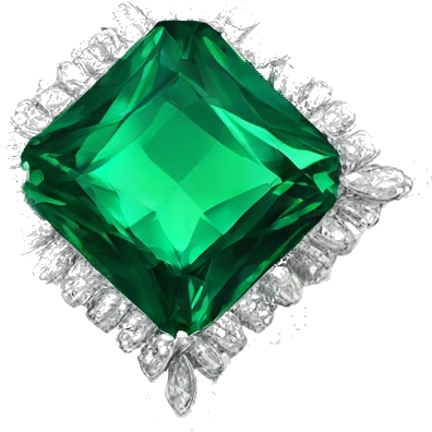 crown emerald color silver  emoji