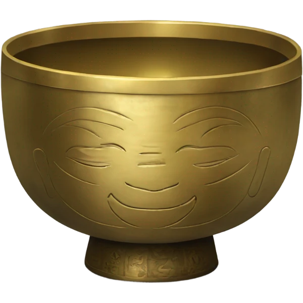 Brass Tibetan sound bowl emoji