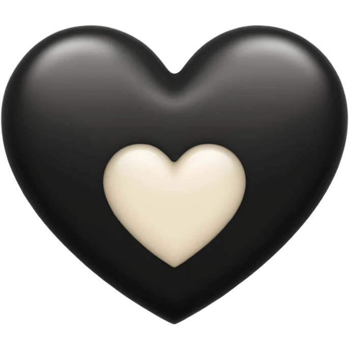 half white, half black heart emoji emoji