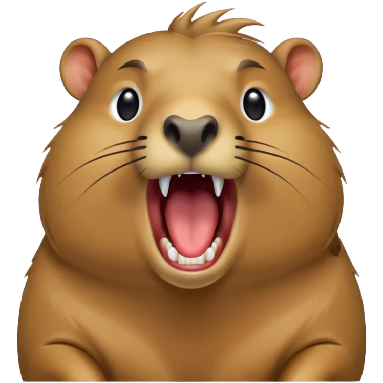 capybara is screaming emoji