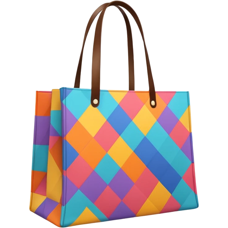 aesthetic shopping bag with pattern emoji