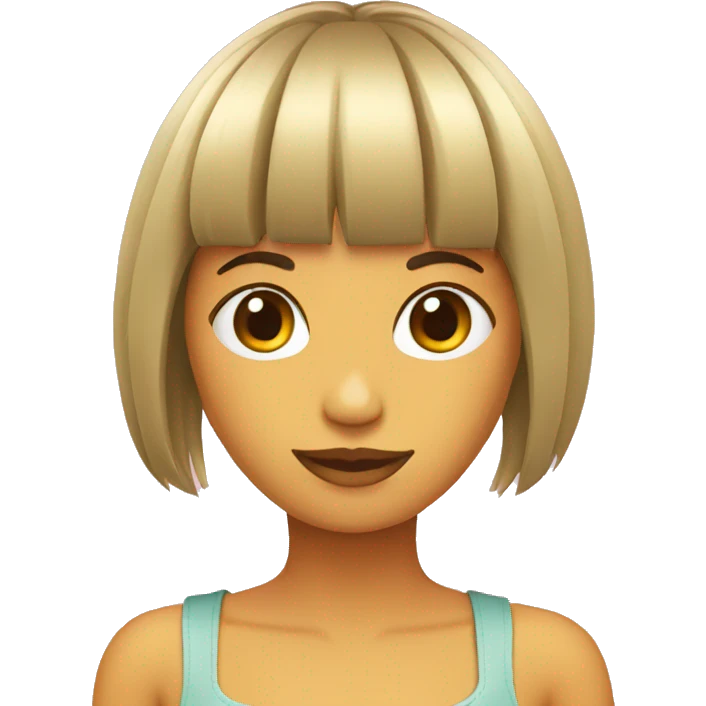 Chica con flequillo  emoji