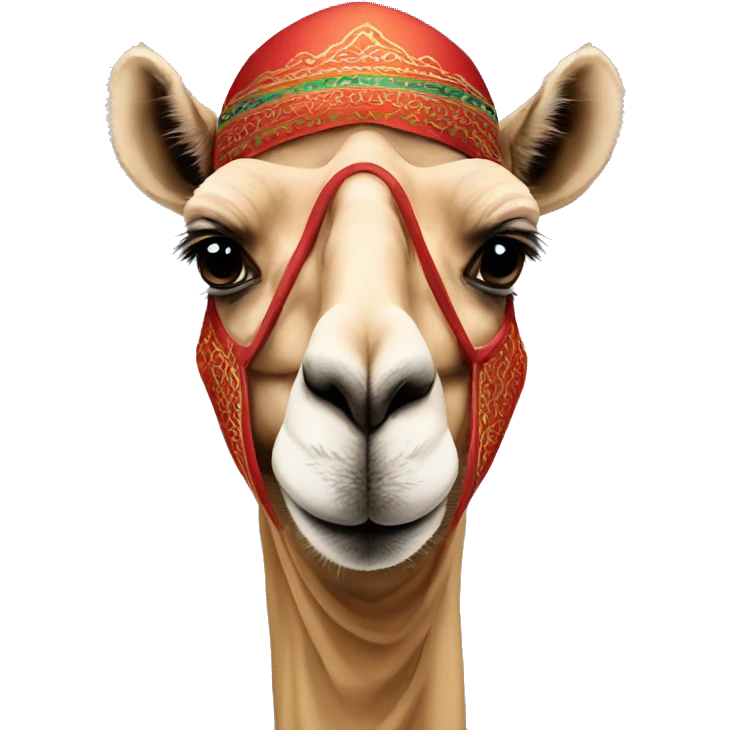 camel face in arabic costume emoji