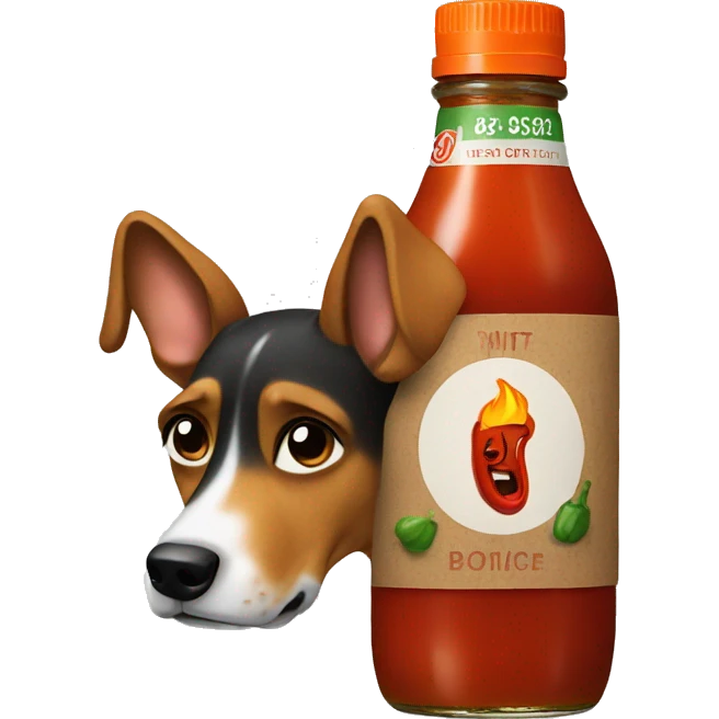 Dog and hot sauce  emoji