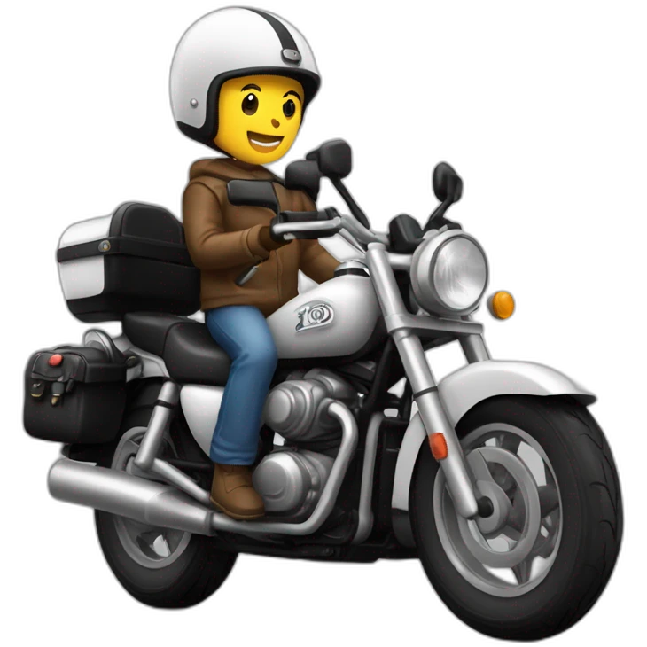 Sch sur une moto emoji