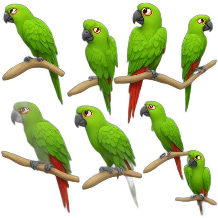 Very crazy parrot emoji