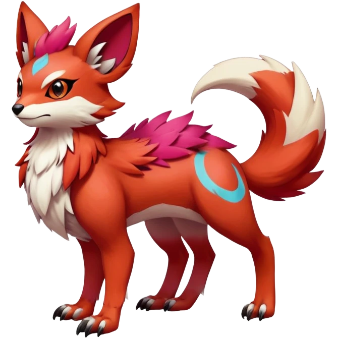 Falvie-fantasy-creature-Fakémon-Pokémon, full body, with markings emoji