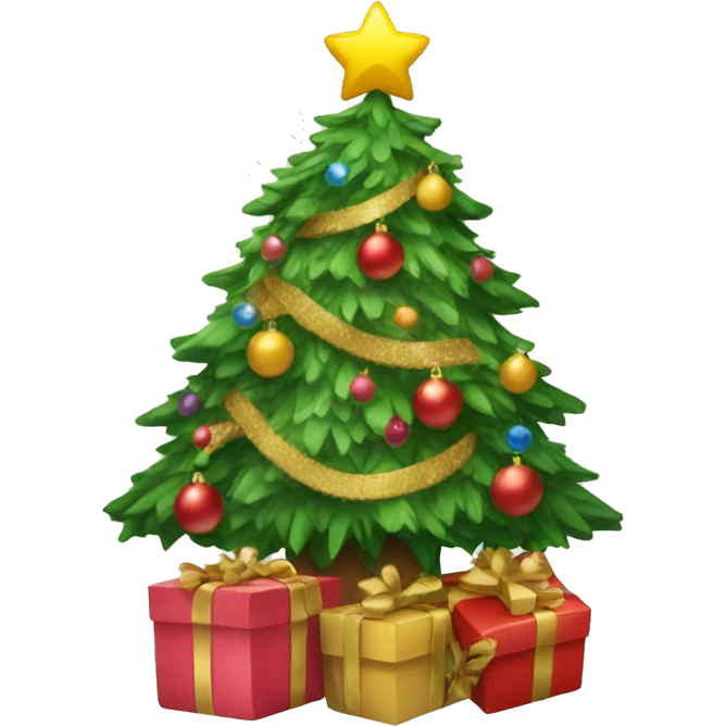 Decorated Christmas tree emoji