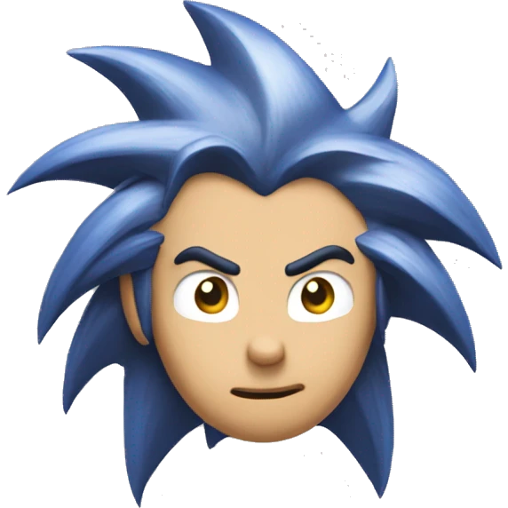 Sonic de cabelo arrepiado emoji