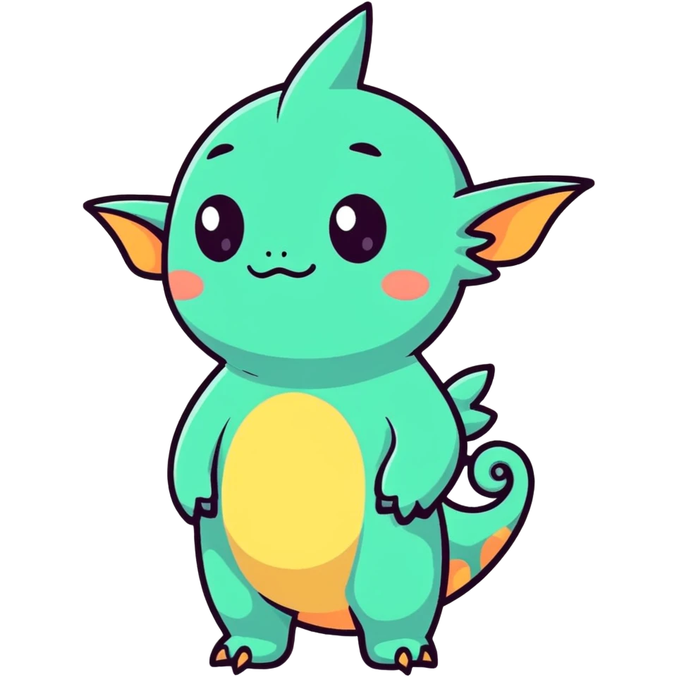 Colorful fantasy Fakémon-Creature (full body)  emoji
