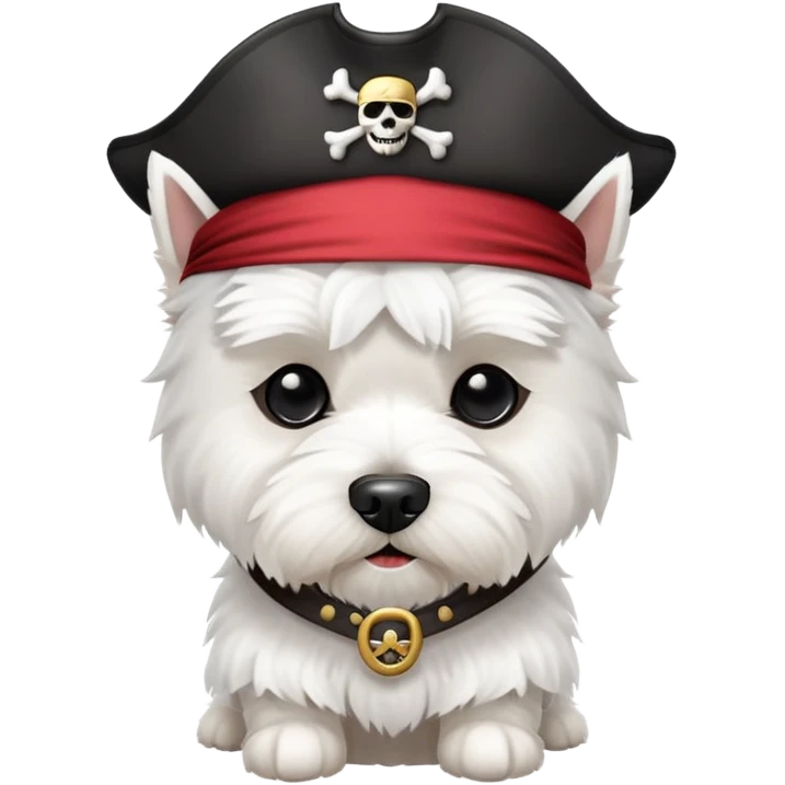 West Highland White Terrier dog as a pirate  emoji