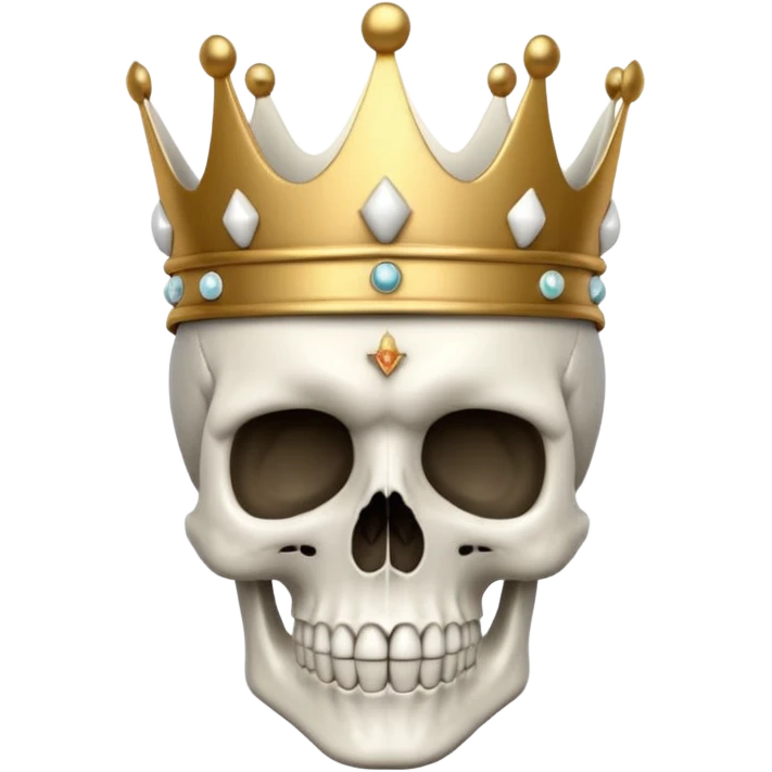 Skull with Crown PNG emoji