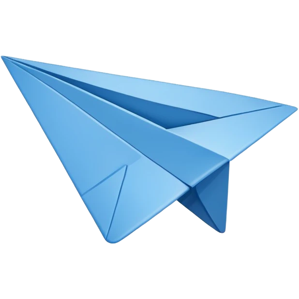 Telegram app logo with paper airplane icon emoji
