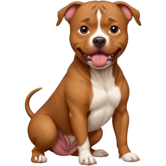 brown pit bull dog burp  emoji