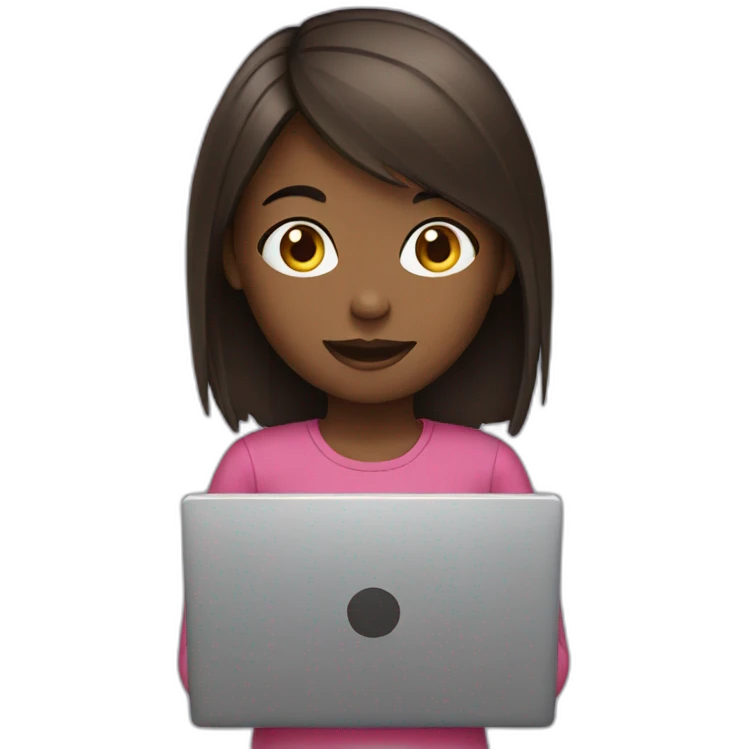 Girl with laptop  emoji