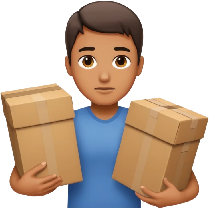 cargando cajas emoji