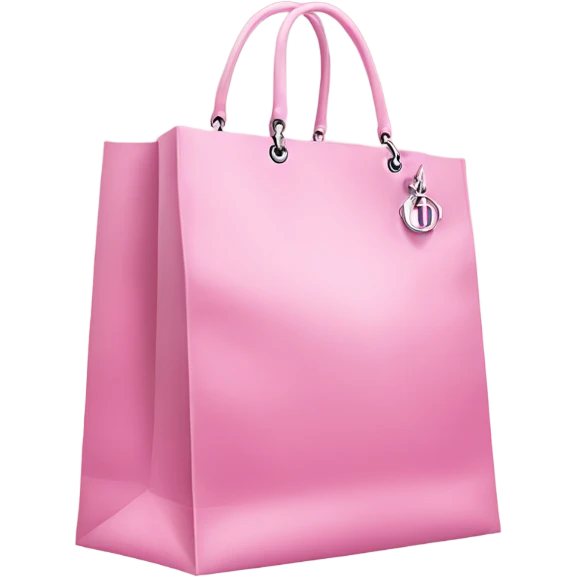 pink shopping bags Dior  emoji
