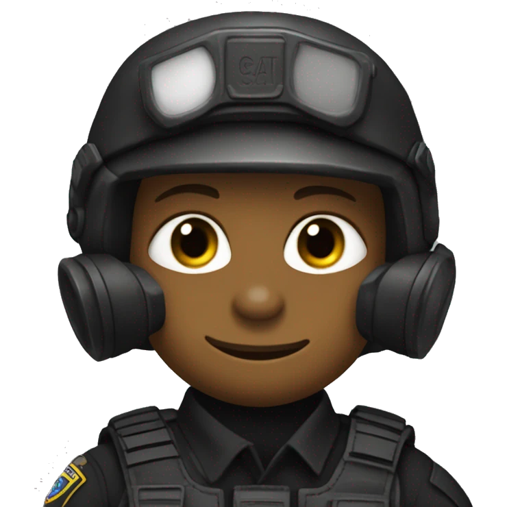 a gecko as an full equiped S.W.A.T Officer emoji