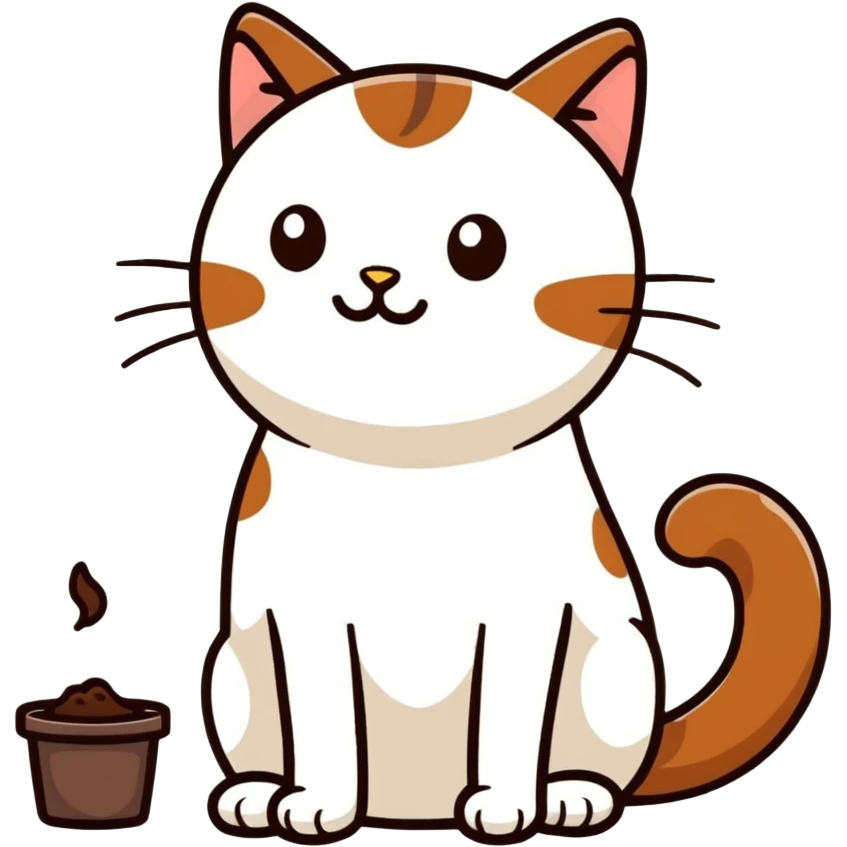 Poop with a cat  emoji