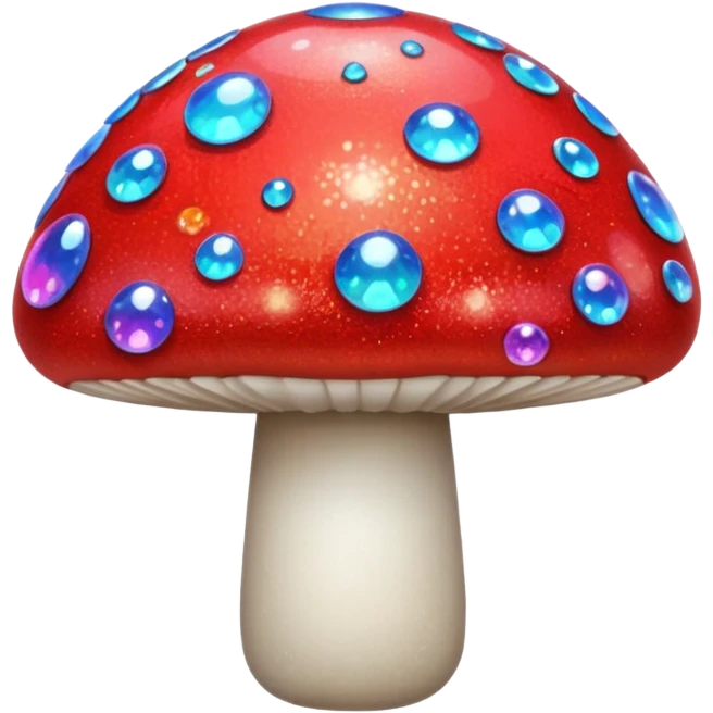 red glitter mushroom emoji