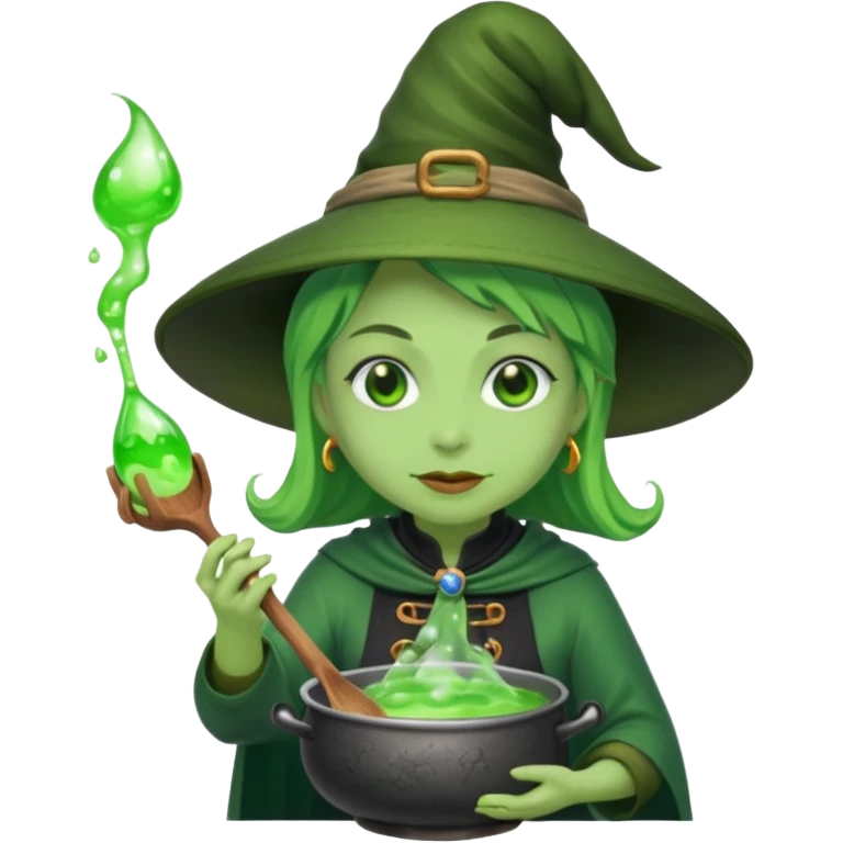 green witch cooking potion emoji