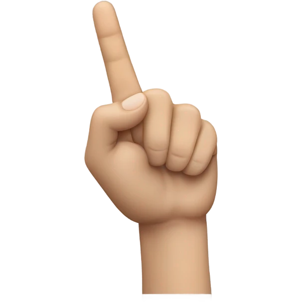 Thumb up pointing finger up middle finger up righ finger down pinky finger down  emoji