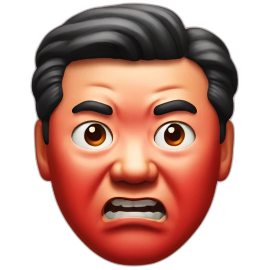 Xi Jinping angry red face emoji