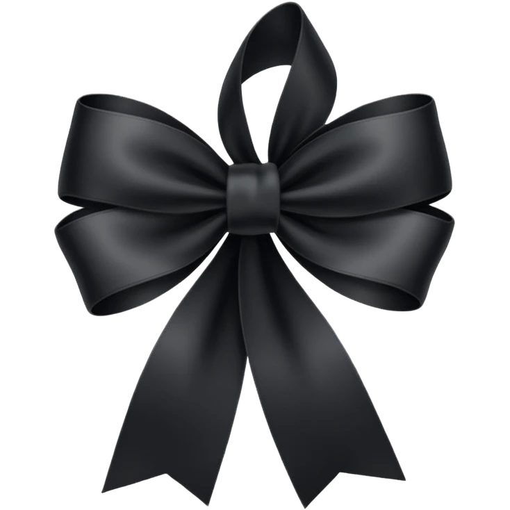 Black ribbon for dead people honoring emoji