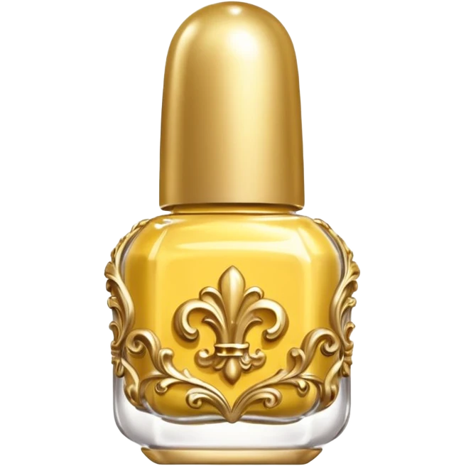 gold rococo wine inflatable puffy nail polish emoji