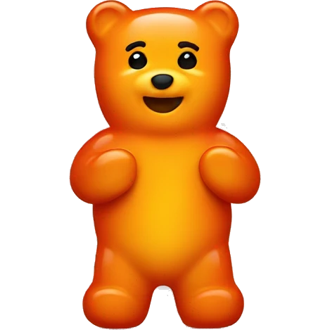 Orange Gummy Bear emoji