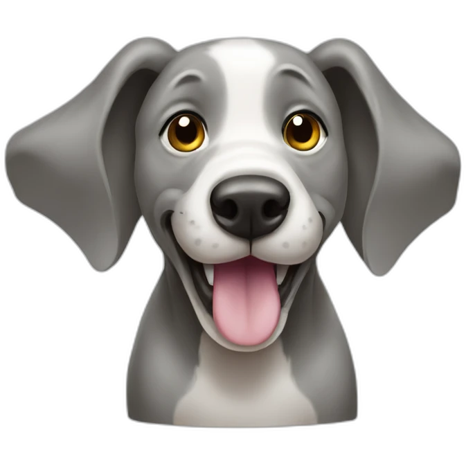 Dog on elephant emoji