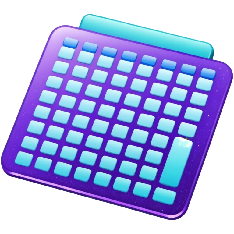 glitter purple and cian spreadsheet emoji