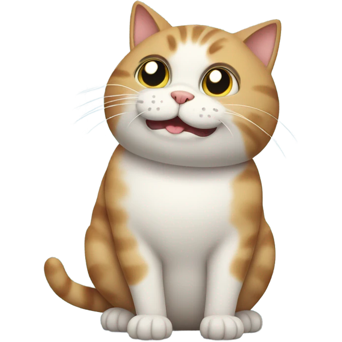 Cat with big belly emoji