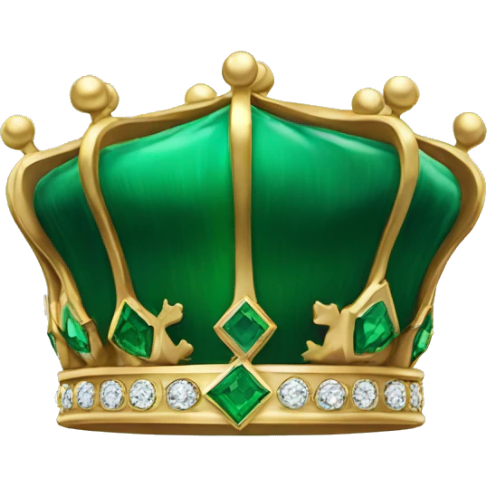 crown emerald color emoji