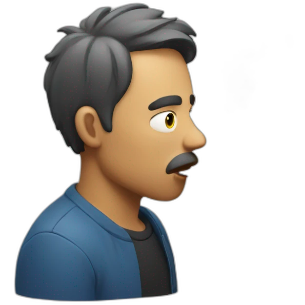 blowing man emoji