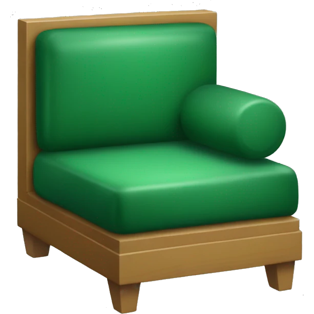 Un canapé modulable vert sapin emoji