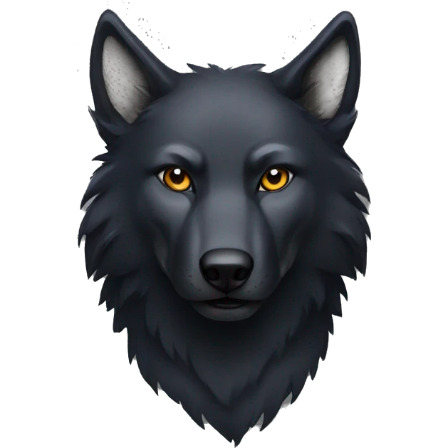black wolf emoji