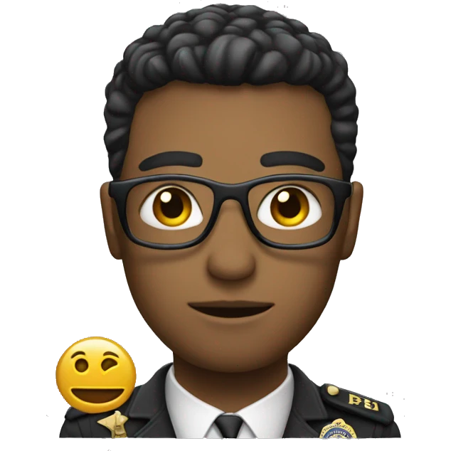 Man with fbi agent badge emoji
