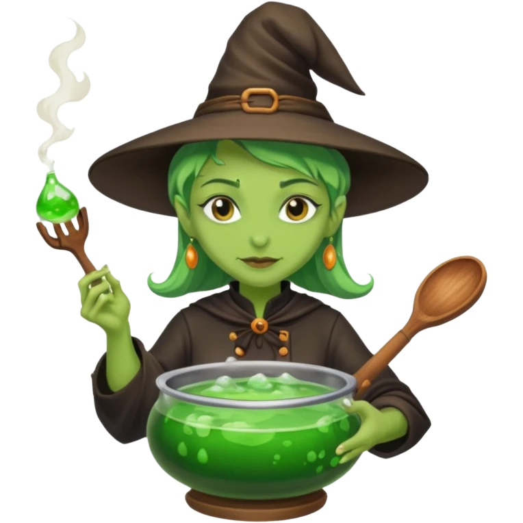 green witch cooking potion emoji