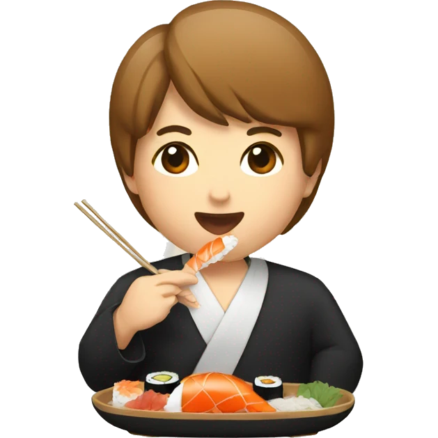 Eating sushi emoji