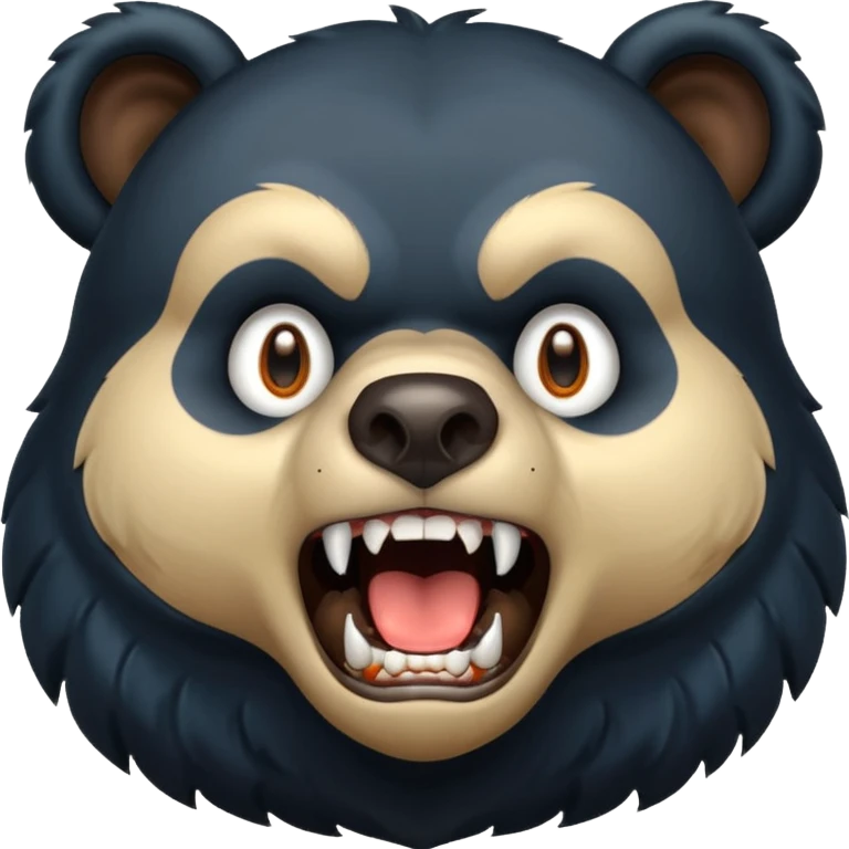 black bear growling emoji