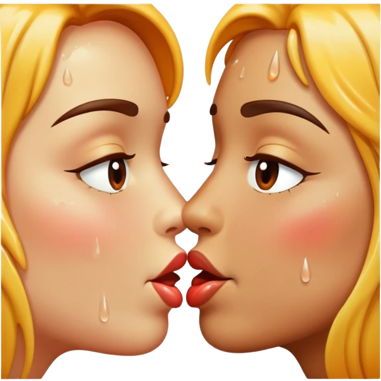 Una cara besando y mojada emoji