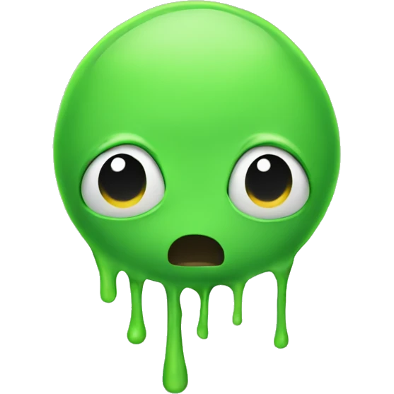 focused slime minimal emoji