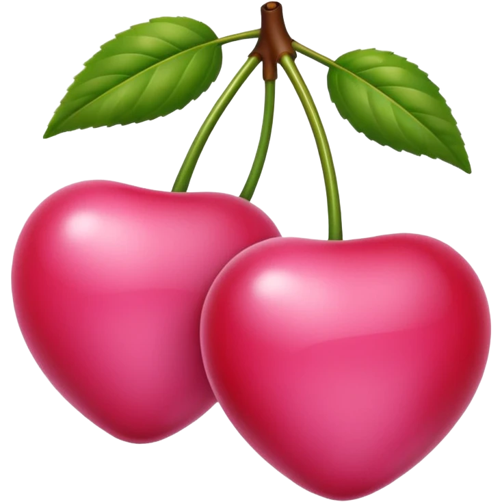 Pink cherries emoji