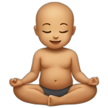 Bébé yoga emoji