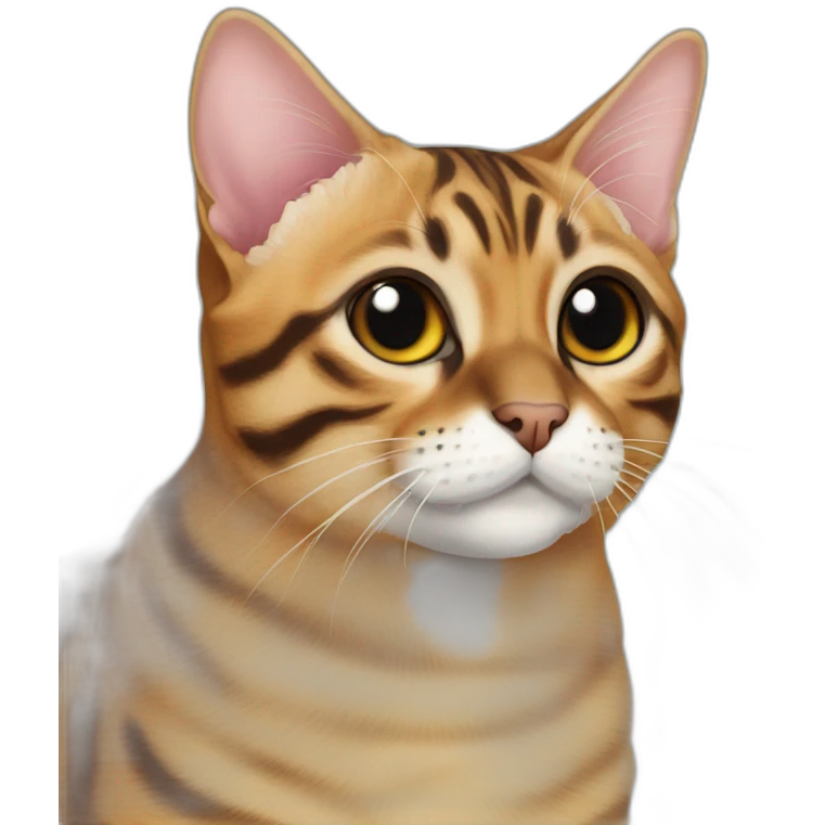 munchkin mixed bengal cat sideview emoji