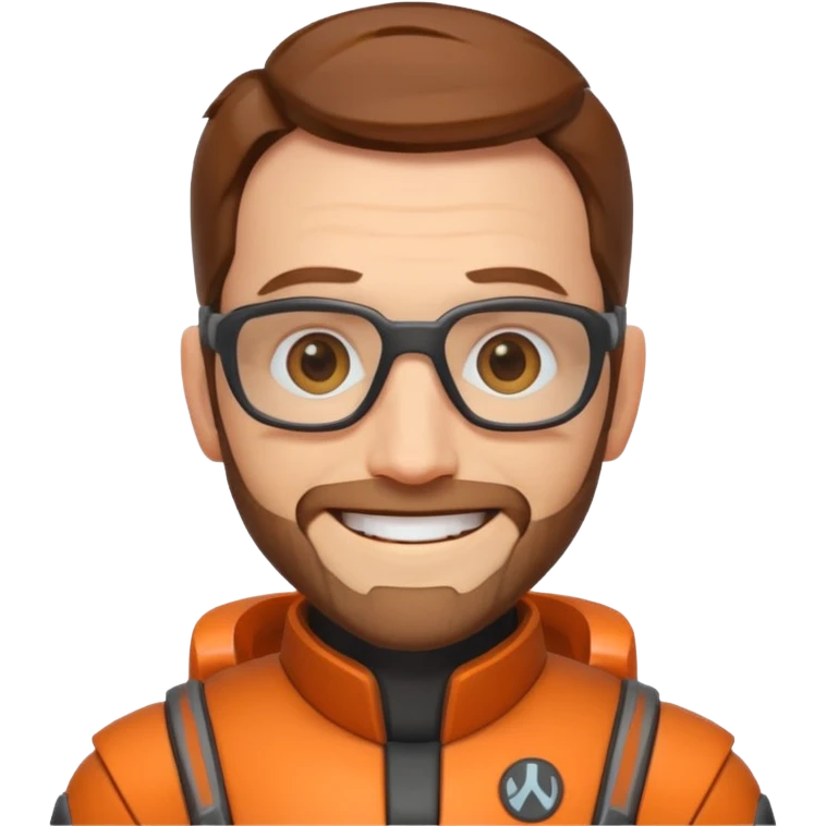 gordon freeman Grinning Face with closer Smiling Eyes emoji