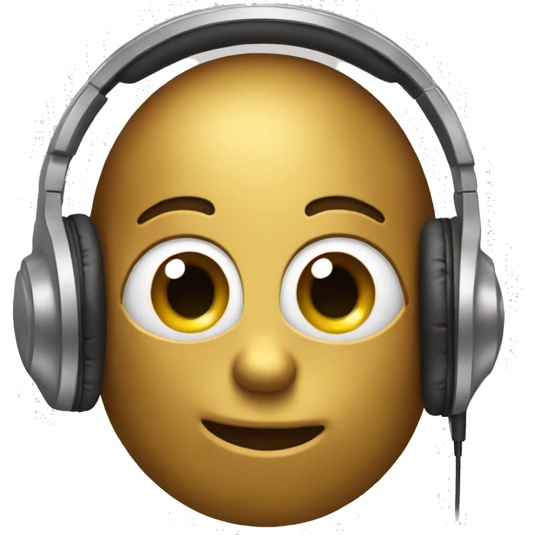 golden poop with headphones on emoji