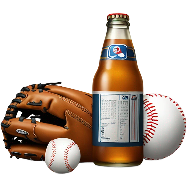 Beer and baseball emoji